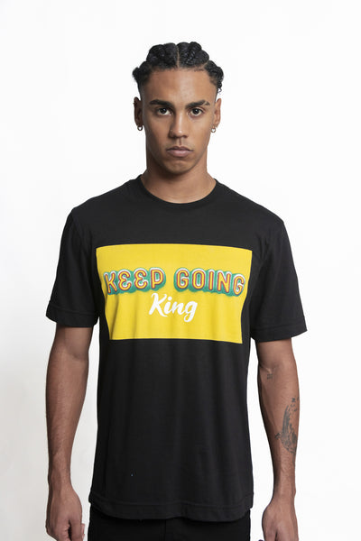 Stay motivated in the stylish Motivational 'KEEP IT DOING' Logo Tee. Crafted from soft Pima cotton, it ensures a perfect blend of style and comfort, inspired by the essence of art painting.