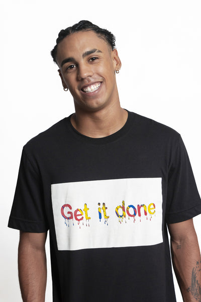 Achieve tasks in style with the 'Get It Done' Logo Tee. Soft Pima cotton ensures style and comfort—a perfect addition to your wardrobe for a fashionable, efficient lifestyle.